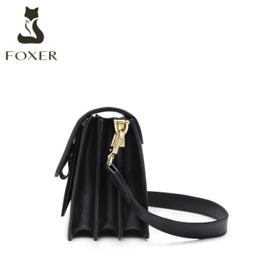 Δερμάτινη Γυναικεία Τσάντα Χιαστί Foxer 954011F μαύρο Δερμάτινη Γυναικεία Τσάντα Χιαστί Foxer 954011F μαύρο