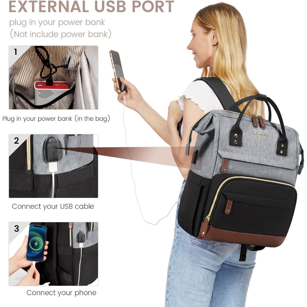 Γυναικείο Σακίδιο Φορητού Υπολογιστή Lovevook 15,6'' MB2046 Grey/black