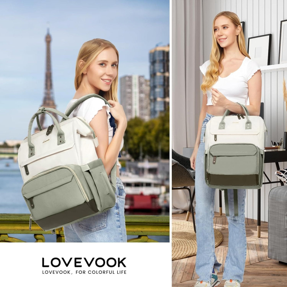 Γυναικείο Σακίδιο Φορητού Υπολογιστή Lovevook 15,6'' MB2046 Beige/light green