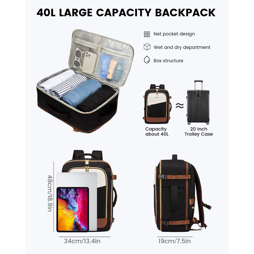 Σακίδιο Ταξιδίου Γυναικείο 40L Carry on 17,3 Σακίδιο Ταξιδίου Γυναικείο 40L Carry on 17,3