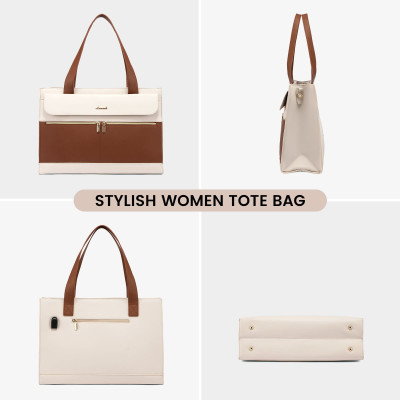 Γυναικείο σετ τσάντας ώμου/χειροός φορητού υπολογιστή  Lovevook 15,6'' WB2026 beige/brown