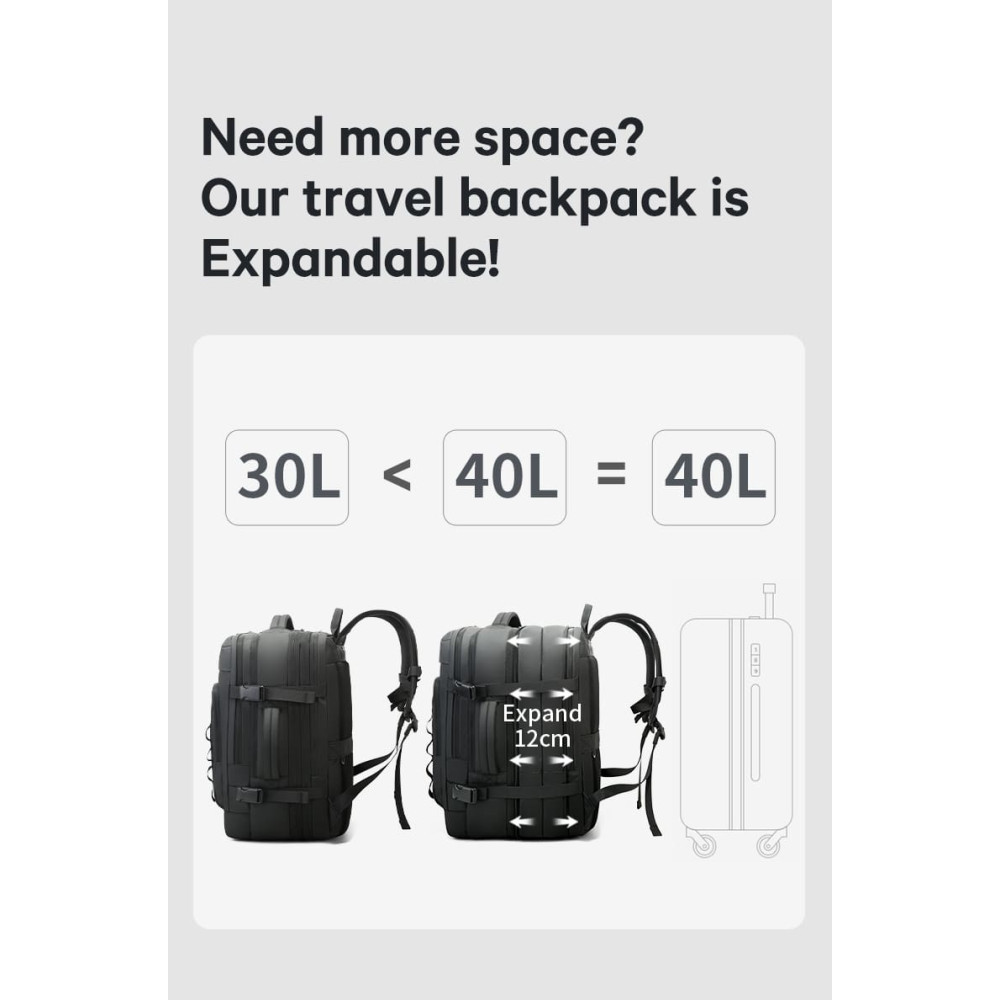 Σακίδιο Ταξιδιού Cabin Size 40L Laptop 17,3” Bange 3055 μαύρο Σακίδιο Ταξιδιού Cabin Size 40L Laptop 17,3” Bange 3055 μαύρο
