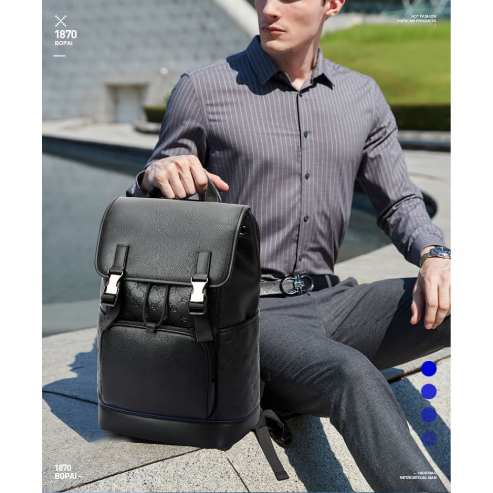 Σακίδιο πλάτης Δερμάτινο 20L Laptop 15,6” Bopai 61-128811 μαύρο Σακίδιο πλάτης Δερμάτινο 20L Laptop 15,6” Bopai 61-128811 μαύρο