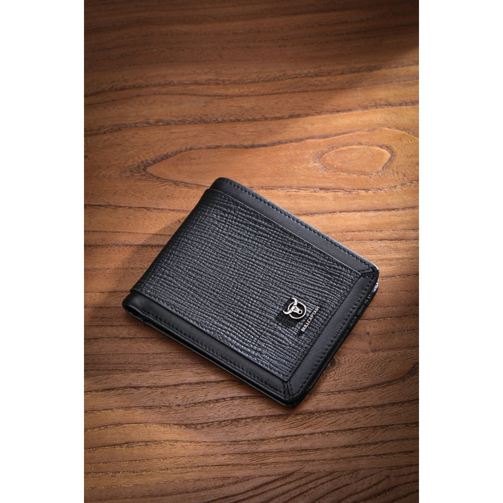 Δερμάτινο πορτοφόλι Bull Captain QB07 new μαύρο