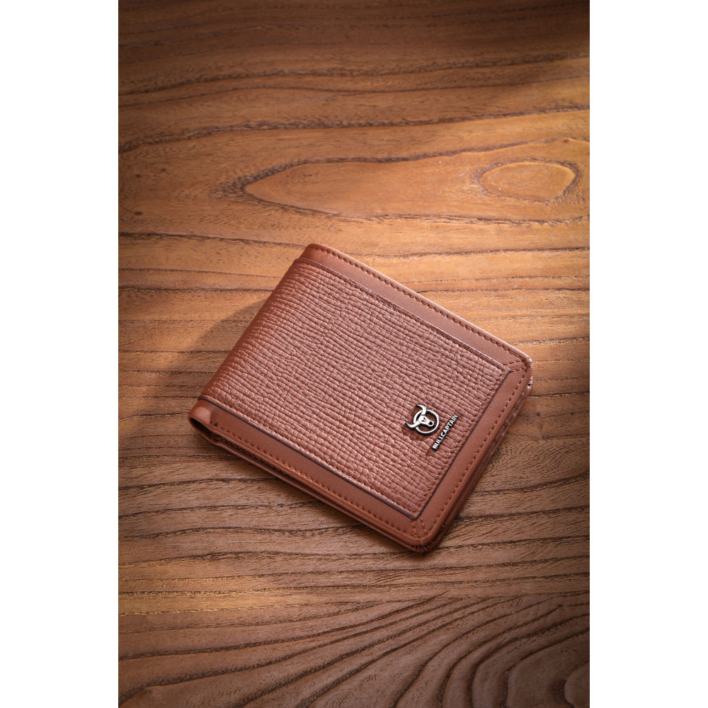 Δερμάτινο πορτοφόλι Bull Captain QB07 new καφέ