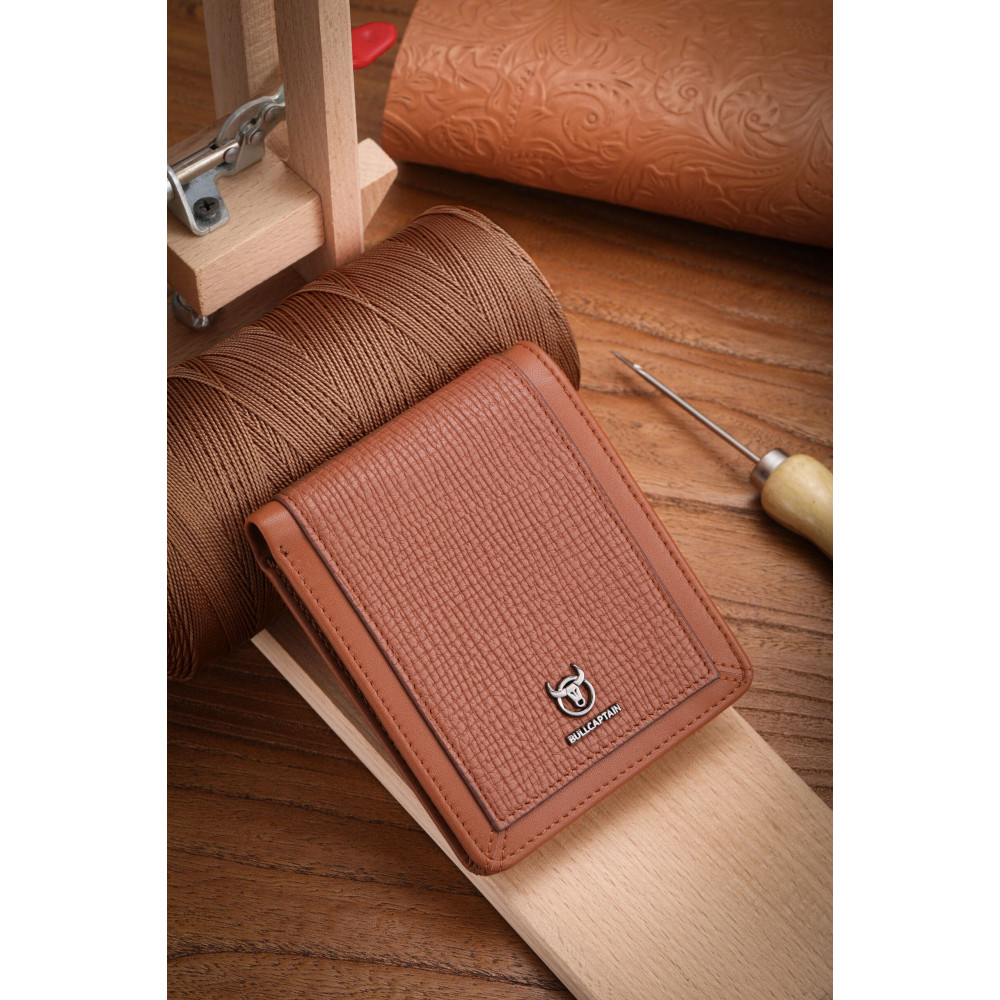 Δερμάτινο πορτοφόλι Bull Captain QB07 new καφέ