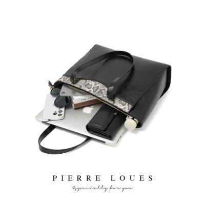 Γυναικεία Τσάντα Shopper Χειρός Pierre Loues PL615-40 μαύρο Γυναικεία Τσάντα Shopper Χειρός Pierre Loues PL615-40 μαύρο