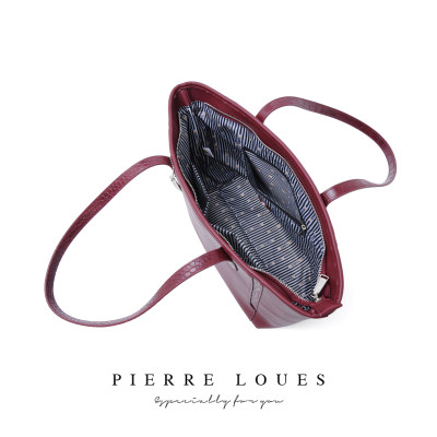Γυναικεία Τσάντα Ώμου Shopper Pierre Loues PL914-105 μπορντό Γυναικεία Τσάντα Ώμου Shopper Pierre Loues PL914-105 μπορντό