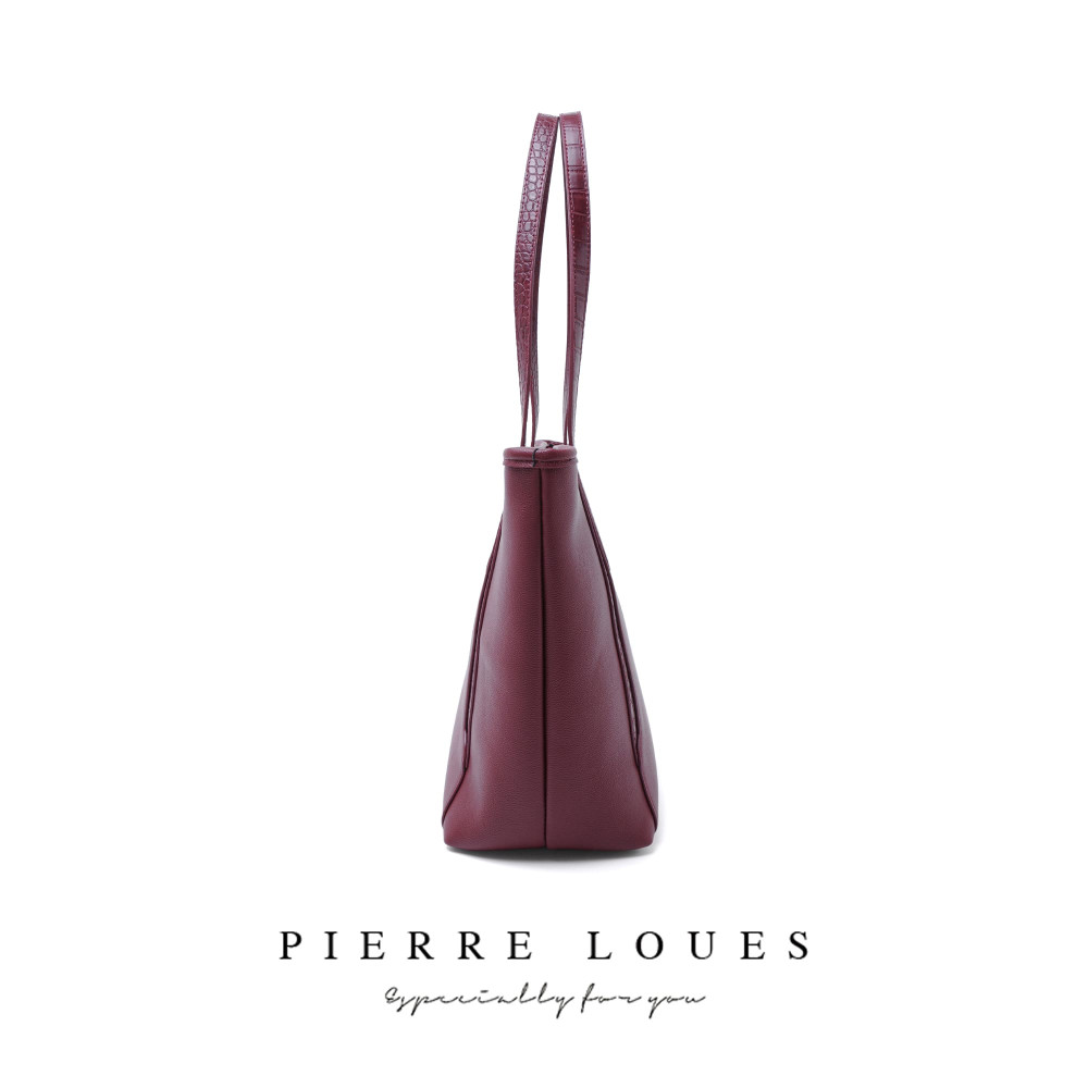 Γυναικεία Τσάντα Ώμου Shopper Pierre Loues PL914-105 μπορντό Γυναικεία Τσάντα Ώμου Shopper Pierre Loues PL914-105 μπορντό