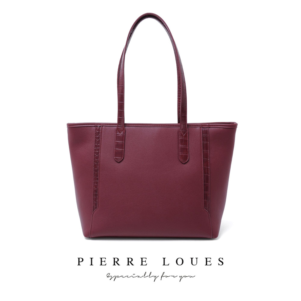 Γυναικεία Τσάντα Ώμου Shopper Pierre Loues PL914-105 μπορντό Γυναικεία Τσάντα Ώμου Shopper Pierre Loues PL914-105 μπορντό