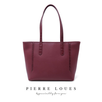 Γυναικεία Τσάντα Ώμου Shopper Pierre Loues PL914-105 μπορντό Γυναικεία Τσάντα Ώμου Shopper Pierre Loues PL914-105 μπορντό