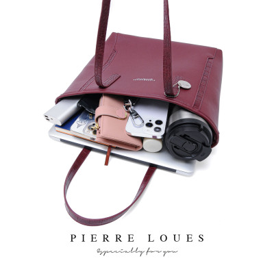 Γυναικεία Τσάντα Ώμου Shopper Pierre Loues PL914-105 μπορντό Γυναικεία Τσάντα Ώμου Shopper Pierre Loues PL914-105 μπορντό