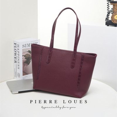 Γυναικεία Τσάντα Ώμου Shopper Pierre Loues PL914-105 μπορντό Γυναικεία Τσάντα Ώμου Shopper Pierre Loues PL914-105 μπορντό