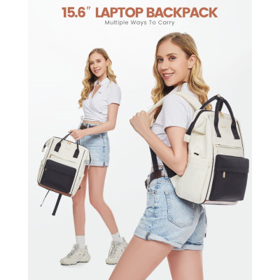 Γυναικείο Σακίδιο με USB Lovevook 15,6&#039;&#039; MB2146 beige/black