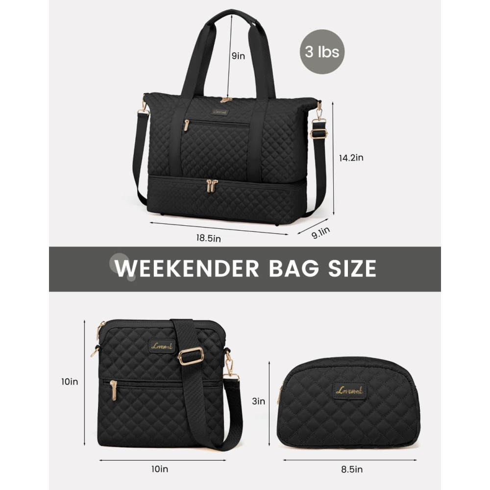 Σετ Σάκος ταξιδιού νεσεσέρ τσάντα 40 L Lovevook UB3012 black Σετ Σάκος ταξιδιού νεσεσέρ τσάντα 40 L Lovevook UB3012 black