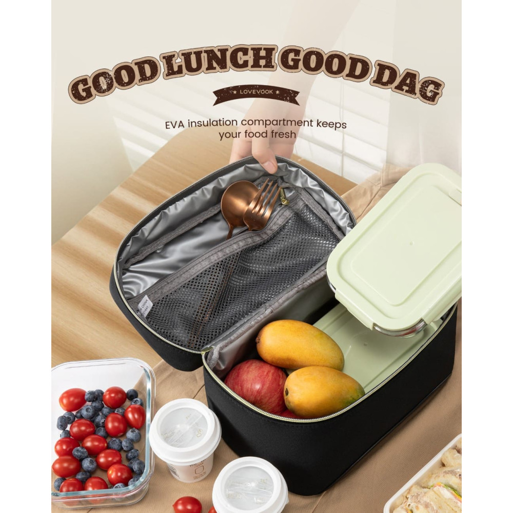 Lunch Bag Ισοθερμική τσάντα Lovevook UB3225 beige/black Lunch Bag Ισοθερμική τσάντα Lovevook UB3225 beige/black