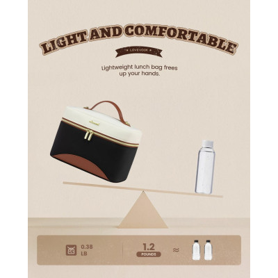 Lunch Bag Ισοθερμική τσάντα Lovevook UB3225 beige/black Lunch Bag Ισοθερμική τσάντα Lovevook UB3225 beige/black