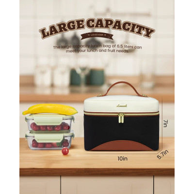 Lunch Bag Ισοθερμική τσάντα Lovevook UB3225 beige/black Lunch Bag Ισοθερμική τσάντα Lovevook UB3225 beige/black