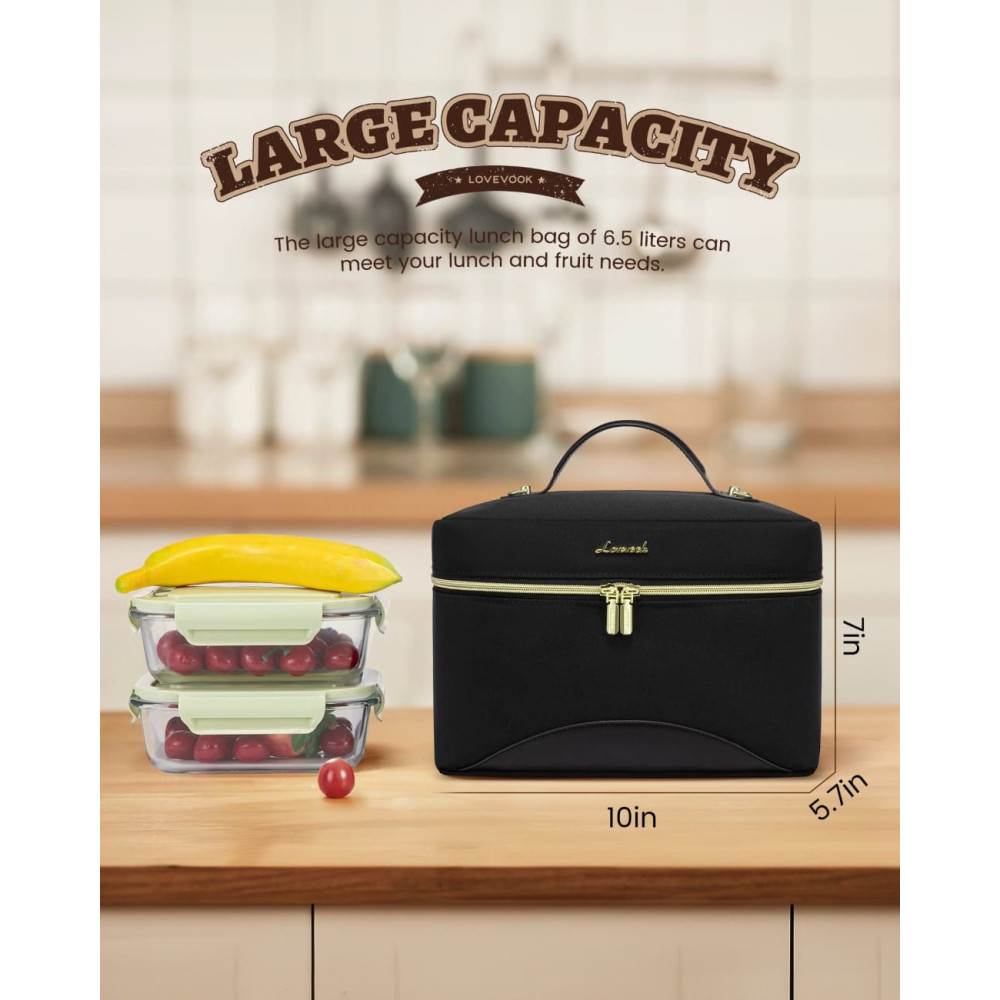 Lunch Bag Ισοθερμική τσάντα Lovevook UB3225 black Lunch Bag Ισοθερμική τσάντα Lovevook UB3225 black