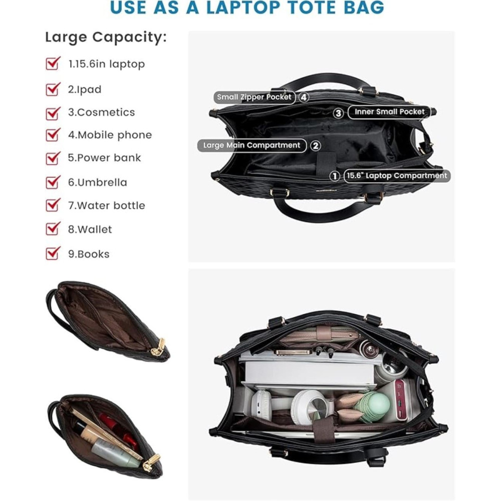 Γυναικεία Τσάντα Φαγητού & Laptop Lovevook 15,6'' WB2033 black Γυναικεία Τσάντα Φαγητού & Laptop Lovevook 15,6'' WB2033 black