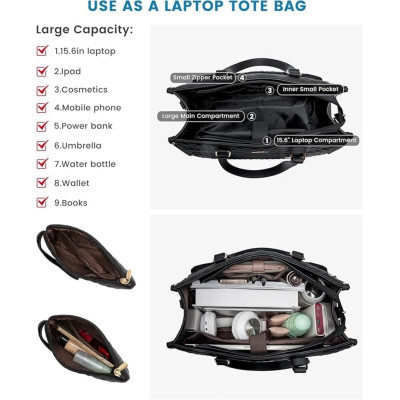 Γυναικεία Τσάντα Φαγητού & Laptop Lovevook 15,6'' WB2033 black Γυναικεία Τσάντα Φαγητού & Laptop Lovevook 15,6'' WB2033 black