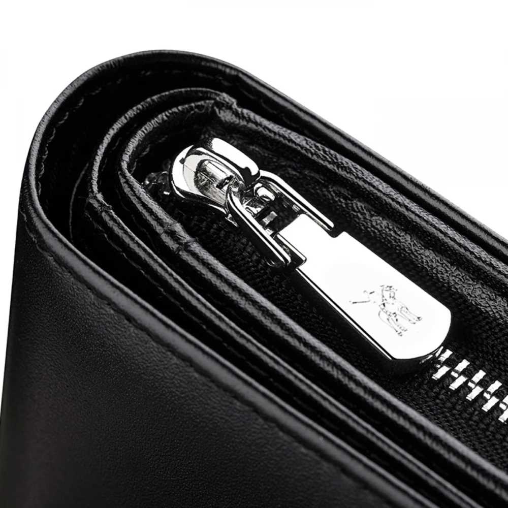 Δερμάτινο Ανδρικό πορτοφόλι William Polo 218 black Δερμάτινο Ανδρικό πορτοφόλι William Polo 218 black