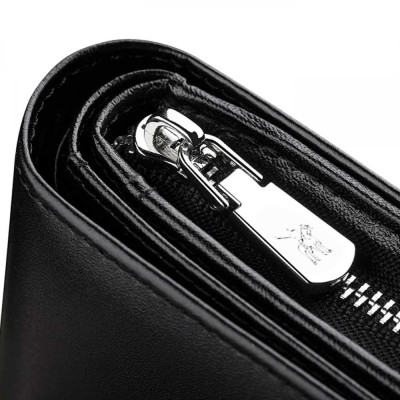 Δερμάτινο Ανδρικό πορτοφόλι William Polo 218 black Δερμάτινο Ανδρικό πορτοφόλι William Polo 218 black