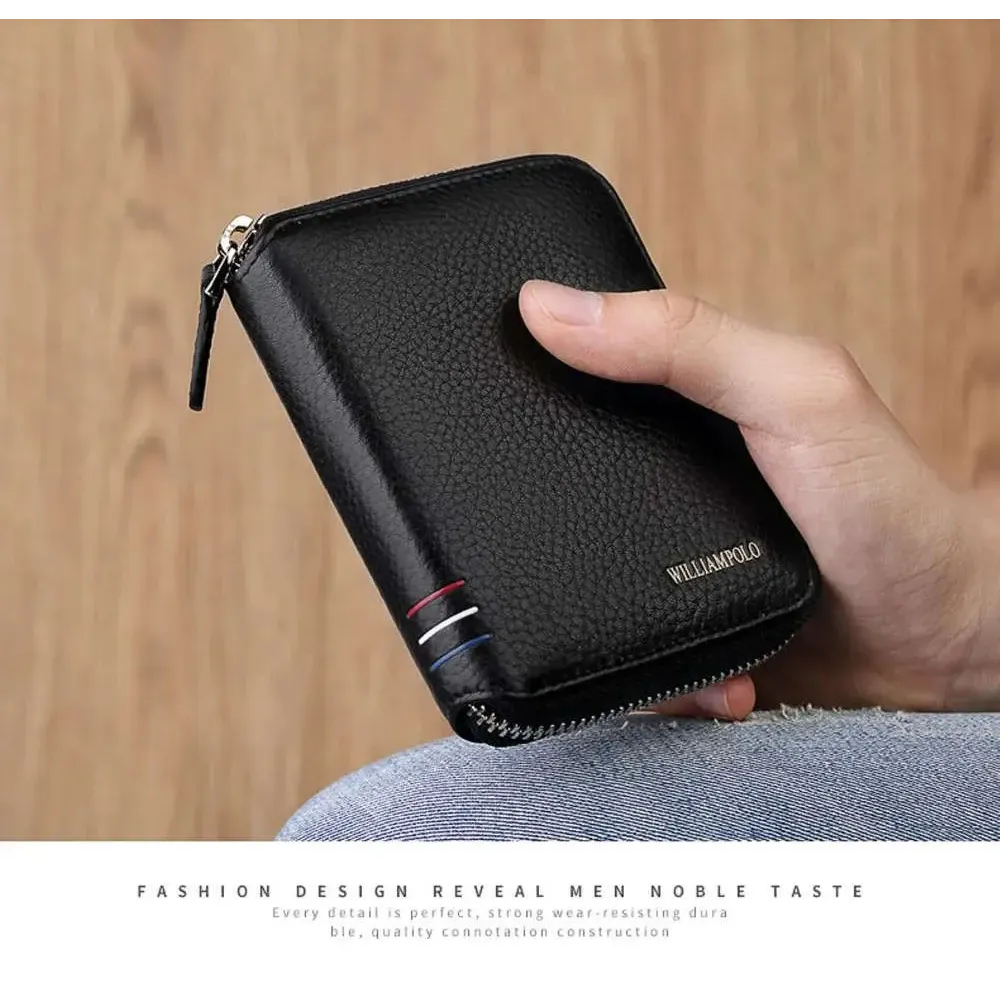 Δερμάτινο Ανδρικό πορτοφόλι William Polo 236 black Δερμάτινο Ανδρικό πορτοφόλι William Polo 236 black