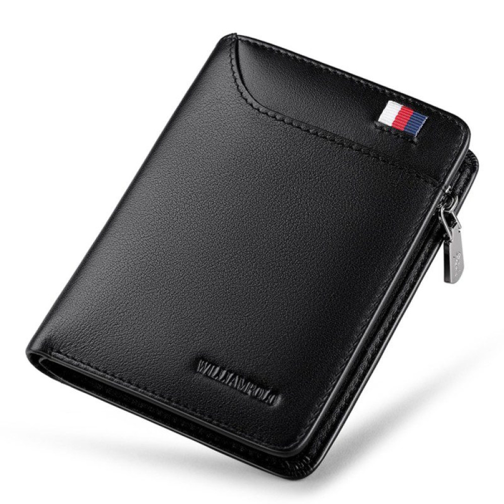 Δερμάτινο Ανδρικό πορτοφόλι William Polo 293 black Δερμάτινο Ανδρικό πορτοφόλι William Polo 293 black