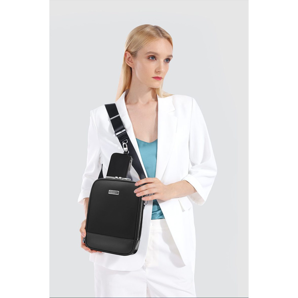 Τσαντάκι ώμου χιαστί Premium Collection Bange QD751 μαύρο Τσαντάκι ώμου χιαστί Premium Collection Bange QD751 μαύρο