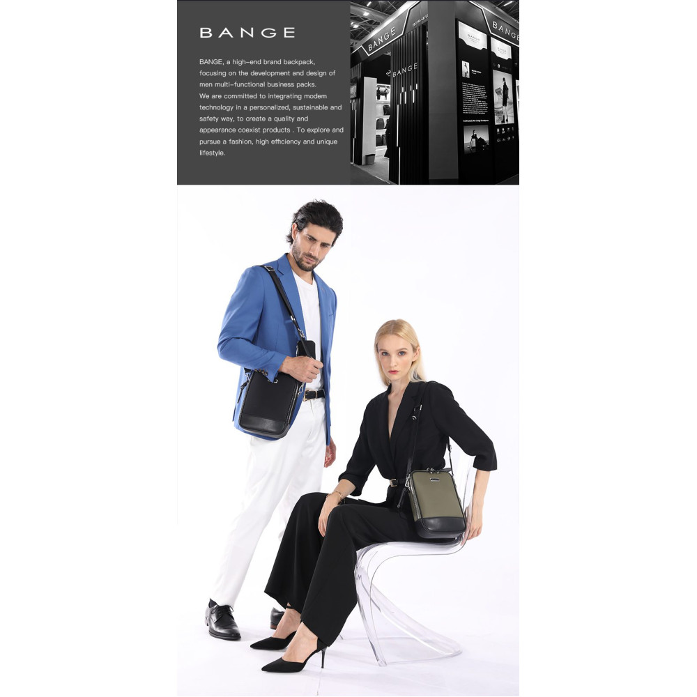 Τσαντάκι ώμου χιαστί Premium Collection Bange QD751 μαύρο Τσαντάκι ώμου χιαστί Premium Collection Bange QD751 μαύρο