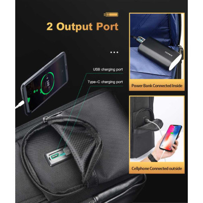 Backpack 20L Laptop 15,6” Bopai 61-125031 μαύρο Backpack 20L Laptop 15,6” Bopai 61-125031 μαύρο