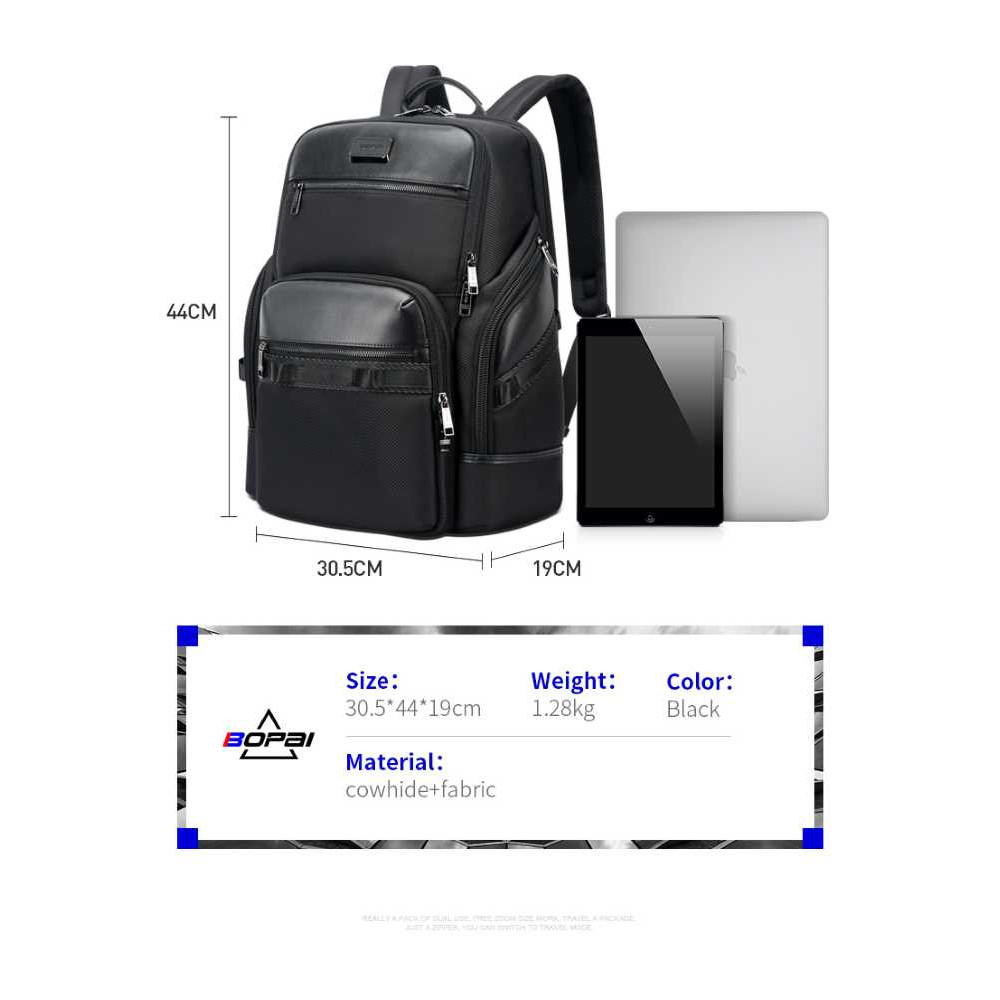 Backpack 26L Laptop 15,6” Bopai 61-126261 μαύρο
