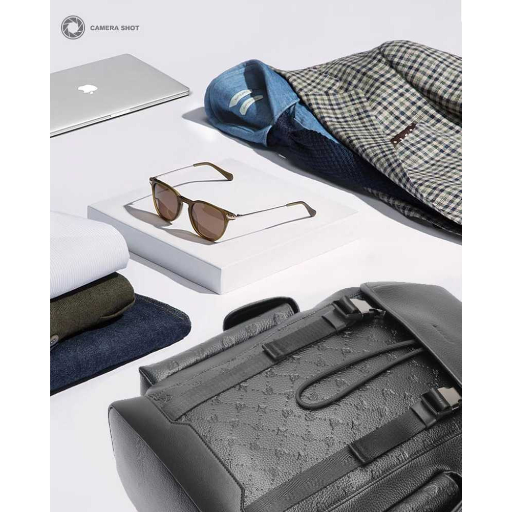 Δερμάτινο Σακίδιο 18L Laptop 15,6” Bopai 61-128821 μαύρο