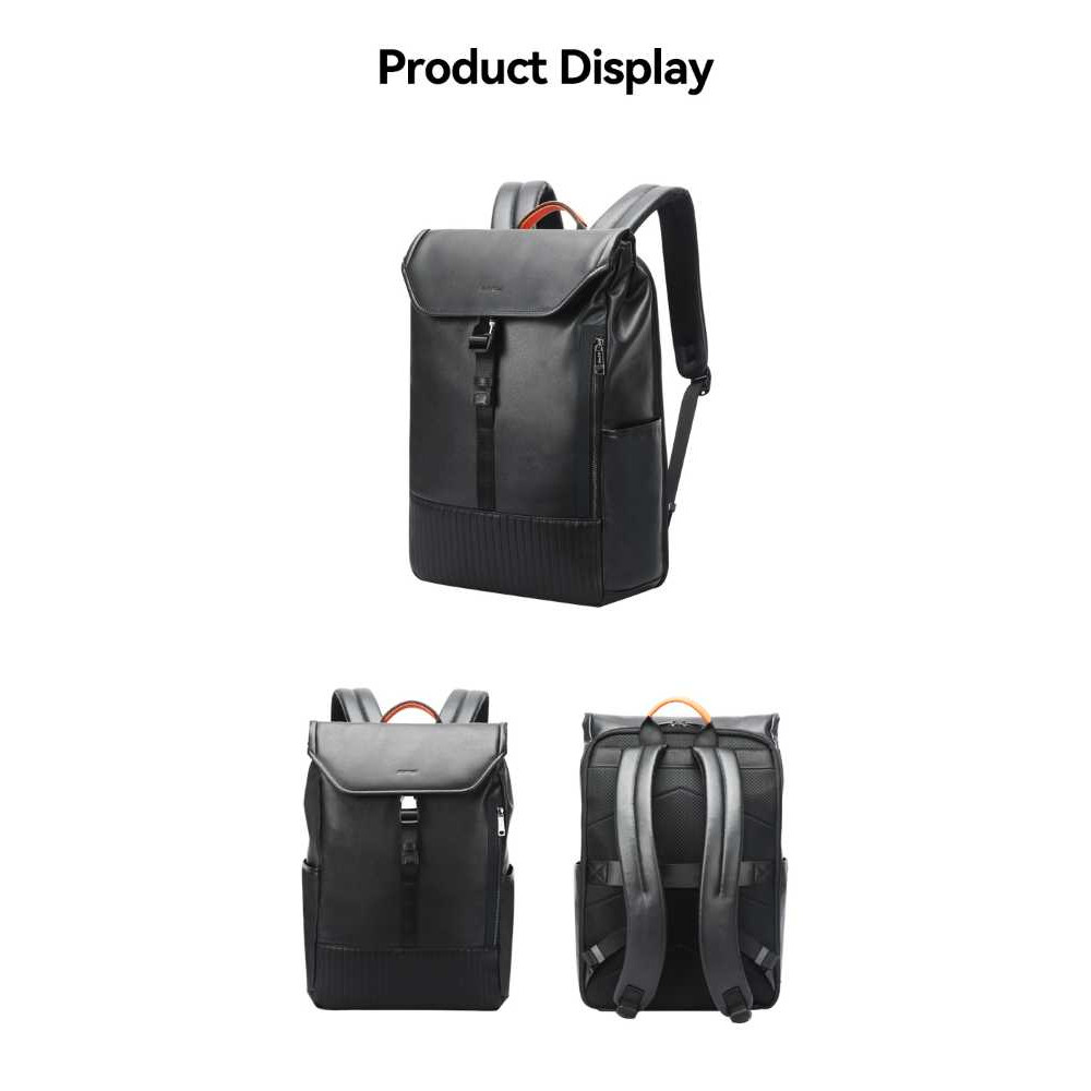 Δερμάτινο Σακίδιο 21L Laptop 15,6” Bopai 61-131481 μαύρο