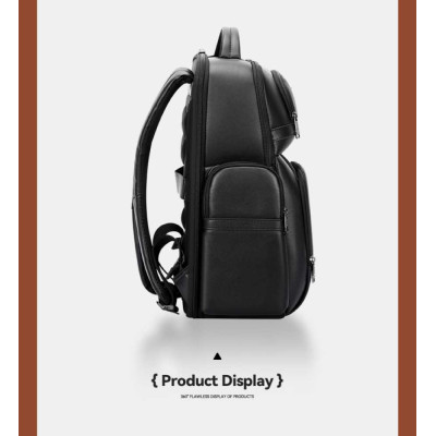 Δερμάτινο Σακίδιο 20L Laptop 15,6” Bopai 61-131601 μαύρο