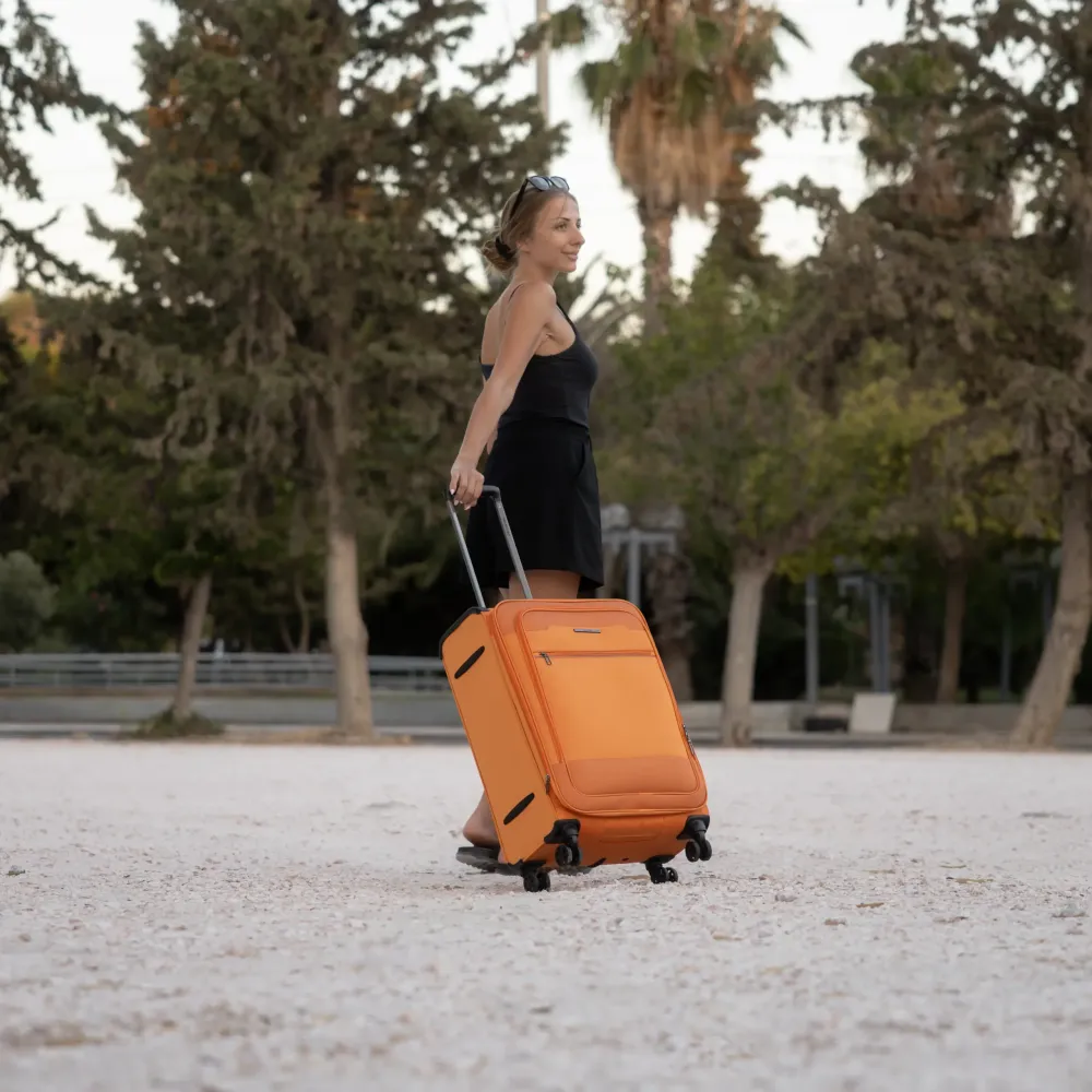 Βαλίτσα Υφασμάτινη μεσαία 20 κιλών Newcom N1510/60 orange Βαλίτσα Υφασμάτινη μεσαία 20 κιλών Newcom N1510/60 orange