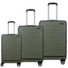 Σετ 3 βαλίτσες Newcom ABS+PC σετ 3 τεμαχίων N1605 green