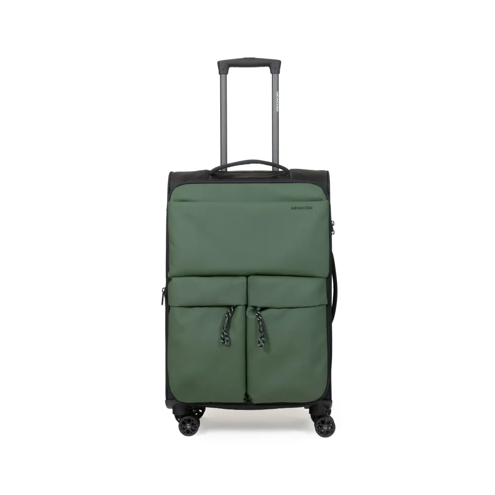 Βαλίτσα Υφασμάτινη μεσαία 20 κιλών Newcom N1615/60 green Βαλίτσα Υφασμάτινη μεσαία 20 κιλών Newcom N1615/60 green