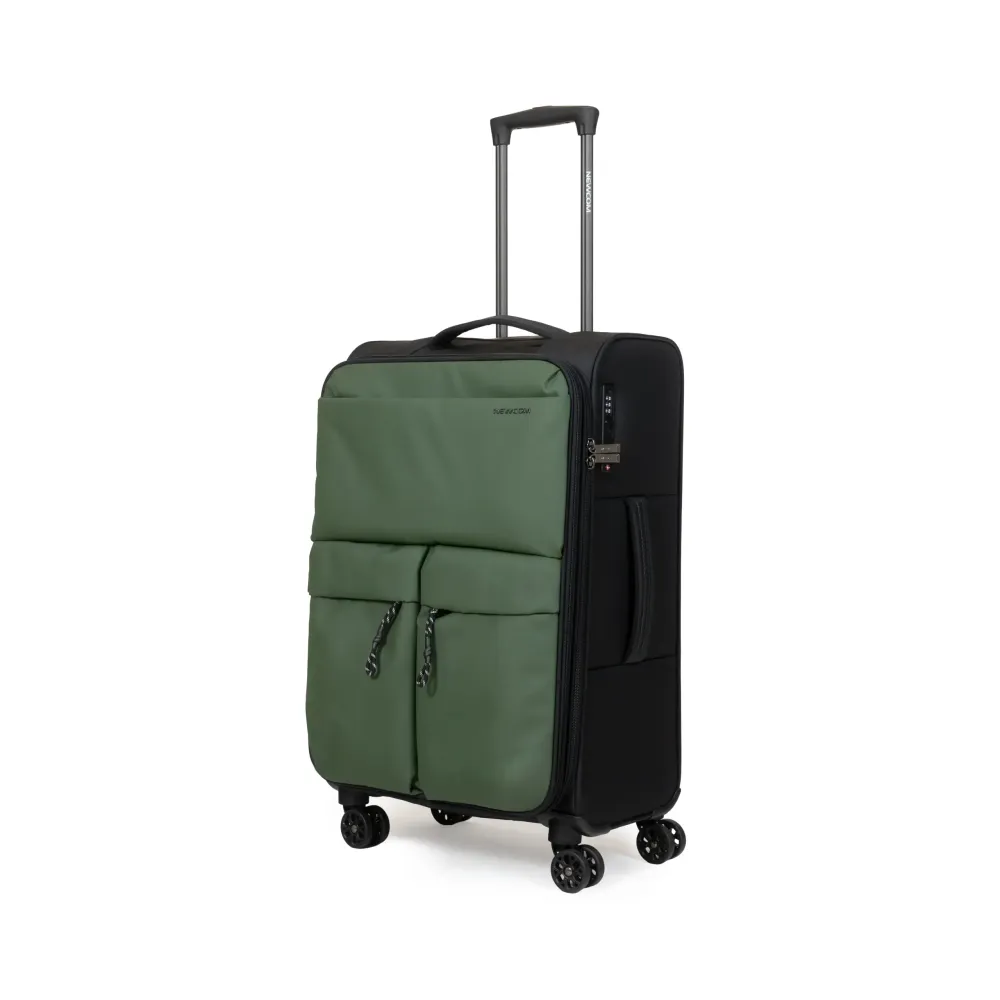 Βαλίτσα Υφασμάτινη μεσαία 20 κιλών Newcom N1615/60 green Βαλίτσα Υφασμάτινη μεσαία 20 κιλών Newcom N1615/60 green