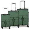 Βαλίτσες Υφασμάτινες σετ τριάδα Newcom N1615 green