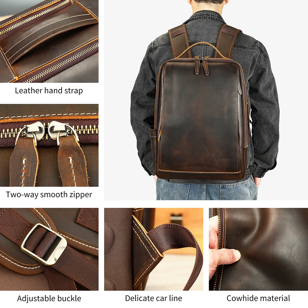 Δερμάτινο σακίδιο πλάτης Cardinal 19 L 2326 coffee Δερμάτινο σακίδιο πλάτης Cardinal 19 L 2326 coffee