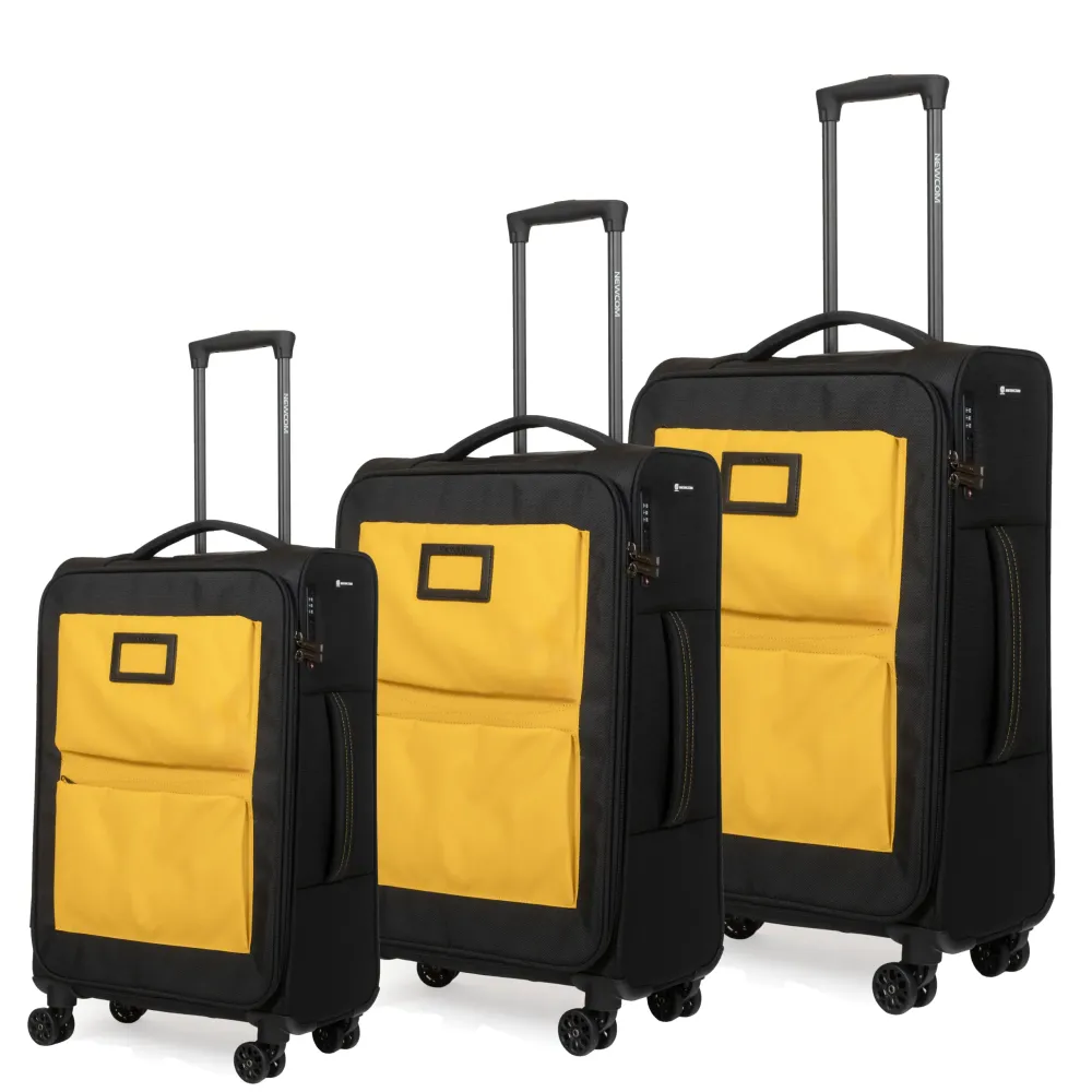Βαλίτσες Υφασμάτινες σετ τριάδα Newcom N1618 yellow Βαλίτσες Υφασμάτινες σετ τριάδα Newcom N1618 yellow