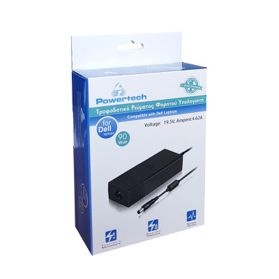 POWERTECH φορτιστής laptop PT-55 για Dell, 90W, 19.5V POWERTECH φορτιστής laptop PT-55 για Dell, 90W, 19.5V