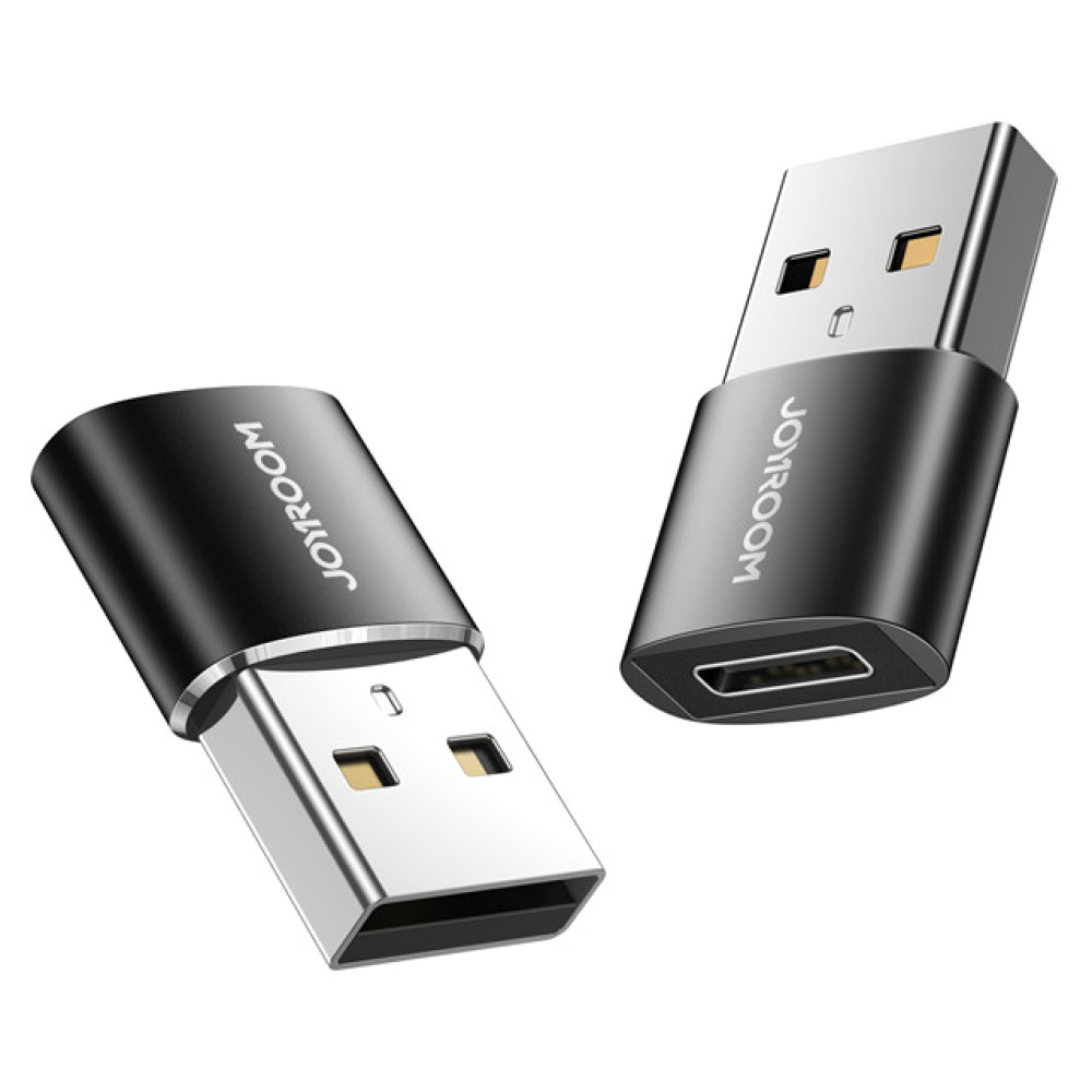JOYROOM αντάπτορας USB σε USB USB-C S-H152, 480Mbps, μαύρος, 2τμχ JOYROOM αντάπτορας USB σε USB USB-C S-H152, 480Mbps, μαύρος, 2τμχ