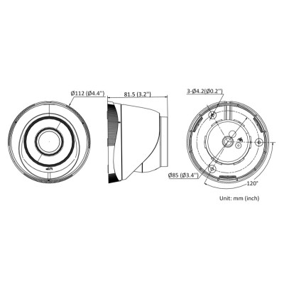 HIKVISION HIWATCH IP κάμερα HWI-T240H, POE, 2.8mm, 4MP, IP67