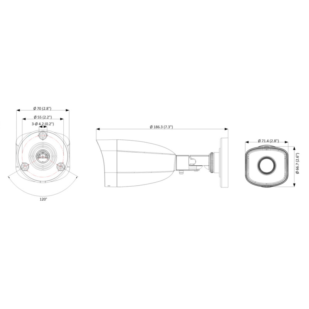 HIKVISION HIWATCH IP κάμερα HWI-B121H, POE, 2.8mm, 2MP, IP67 HIKVISION HIWATCH IP κάμερα HWI-B121H, POE, 2.8mm, 2MP, IP67