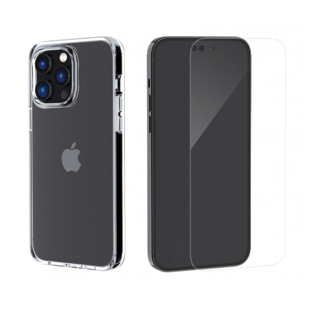 ROCKROSE θήκη & tempered glass 2.5D Premium για iPhone 14 Plus, διάφανο ROCKROSE θήκη & tempered glass 2.5D Premium για iPhone 14 Plus, διάφανο