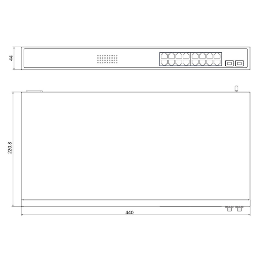 HIKVISION Managed switch DS-3E1518P-SI, 16x PoE & 2x SFP ports, 1000Mbps HIKVISION Managed switch DS-3E1518P-SI, 16x PoE & 2x SFP ports, 1000Mbps