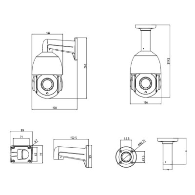 LONGSE IP κάμερα PT4A118XIGL500, 5.35-96.3mm, 5MP, PTZ, IP66, PoE LONGSE IP κάμερα PT4A118XIGL500, 5.35-96.3mm, 5MP, PTZ, IP66, PoE